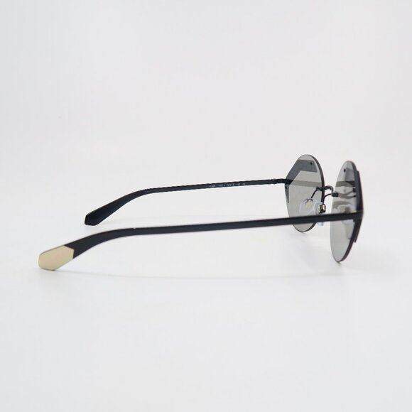 Bvlgari 6089 128/T9 55mm Round Rimless Black & Gold, New Women's Sunglasses. - Picture 5 of 8